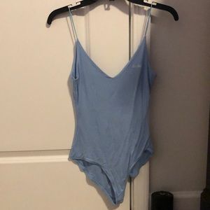 Blue “babe” bodysuit